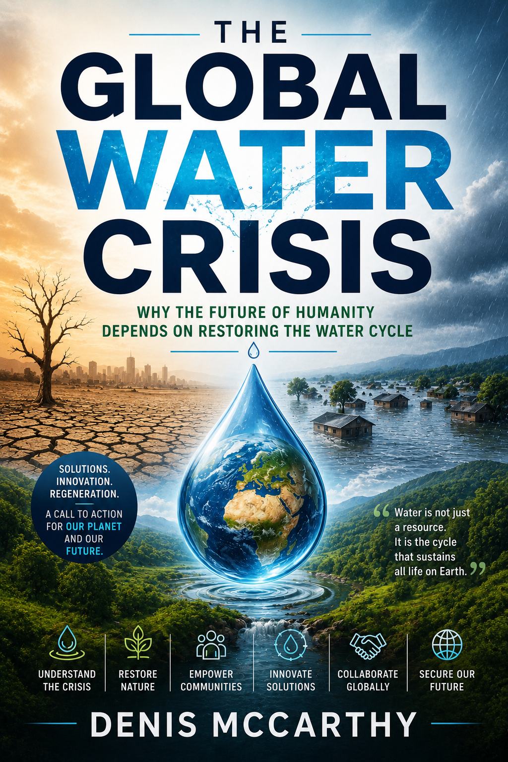Cover of The Global Water Crisis: Why the Future of Humanity Depends on Restoring the Water Cycle by Denis McCarthy
