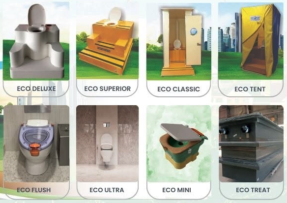 EcoLoo waterless sanitation system in an outdoor setting